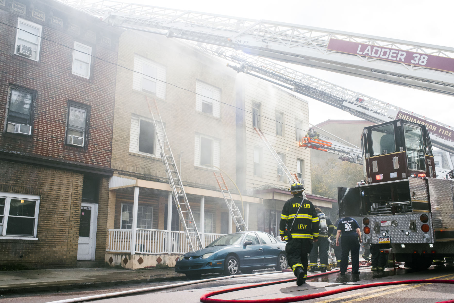 Ashland buildings sustain extensive damage, civilian treated for head injury